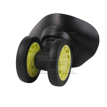 BQLZR 2 Pieces Replacement Luggage Wheel Plastic Roller 3.31" W208 Black w/ Screws