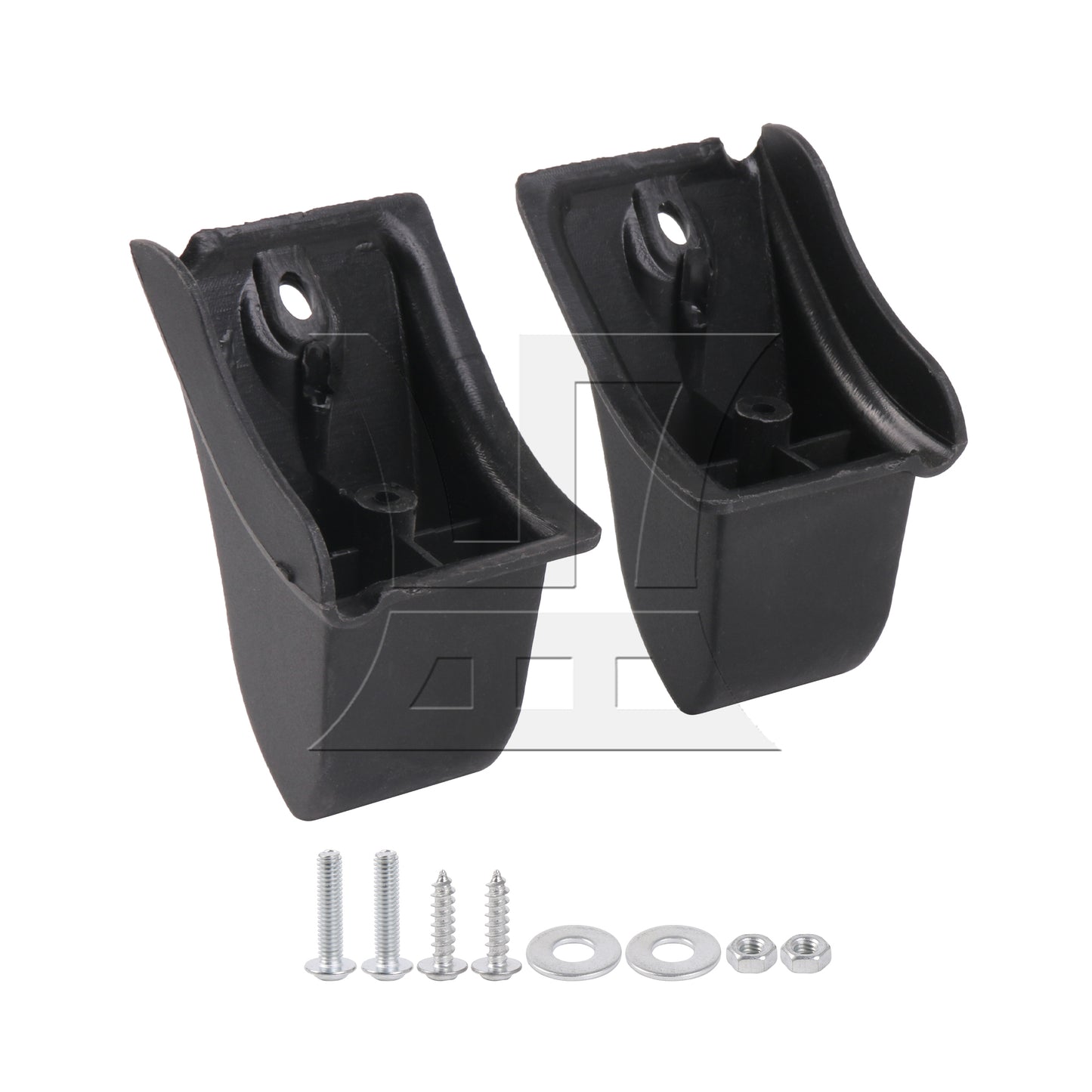BQLZR 2 Pieces Black Luggage Bracket Side Feet Holders 1.18 Inch Z017 with Screws