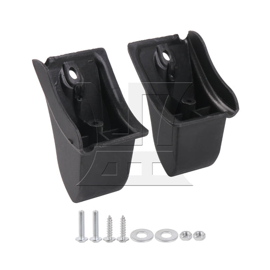 BQLZR 2 Pieces Black Luggage Bracket Side Feet Holders 1.18 Inch Z017 with Screws