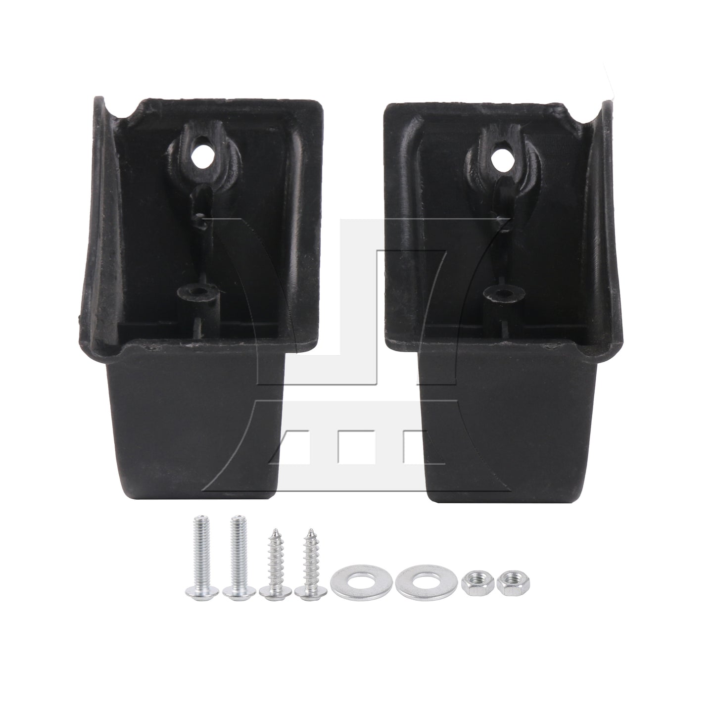 BQLZR 2 Pieces Black Luggage Bracket Side Feet Holders 1.18 Inch Z017 with Screws