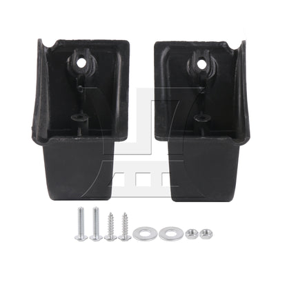 BQLZR 2 Pieces Black Luggage Bracket Side Feet Holders 1.18 Inch Z017 with Screws