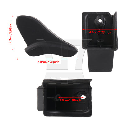 BQLZR 2 Pieces Black Luggage Bracket Side Feet Holders 1.18 Inch Z017 with Screws
