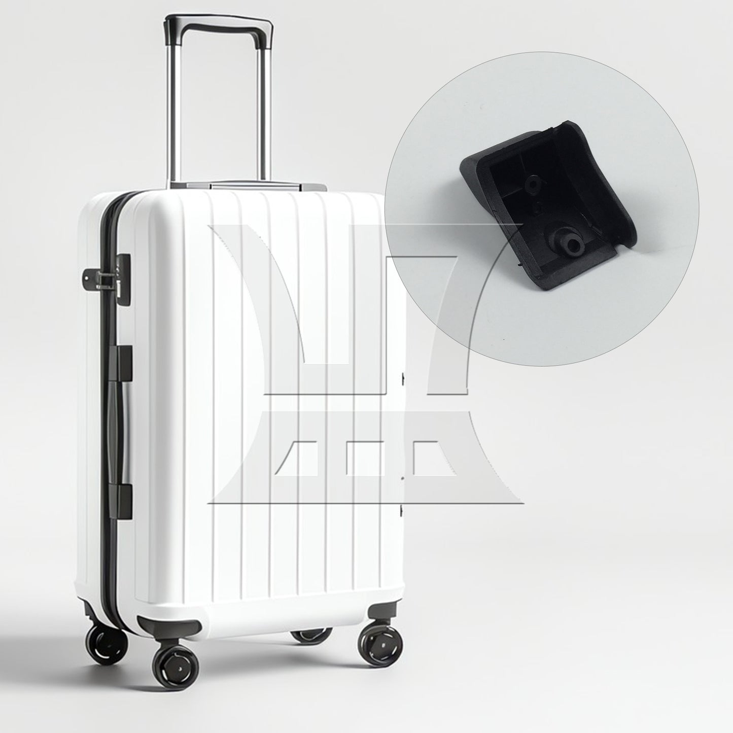 BQLZR 2 Pieces Black Luggage Bracket Side Feet Holders 1.18 Inch Z017 with Screws
