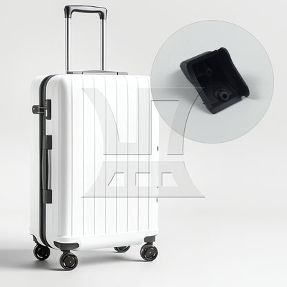 BQLZR 2 Pieces Black Luggage Bracket Side Feet Holders 1.18 Inch Z017 with Screws