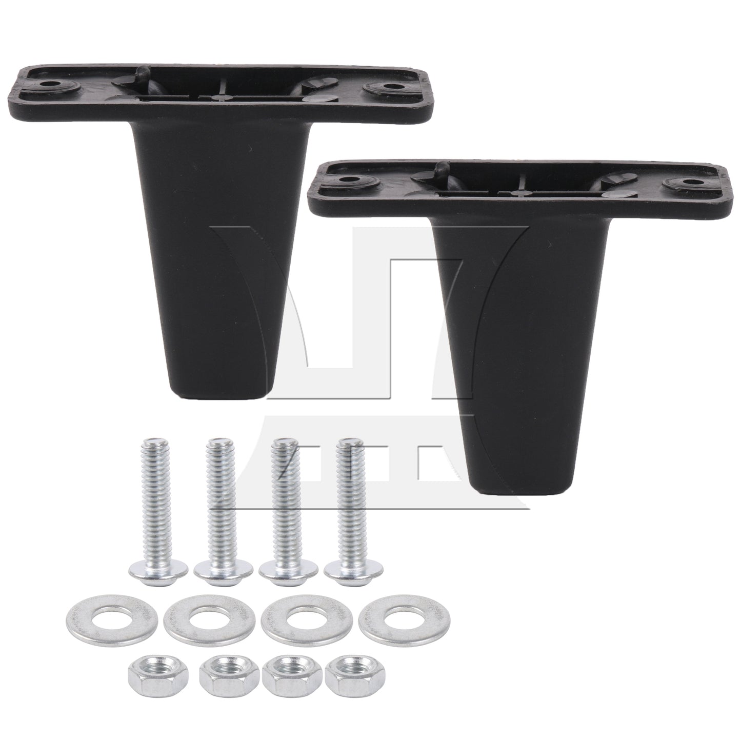 BQLZR 2 Pieces Luggage Bracket Side Feet Baggage Stud Foot Pad 2.95 Inch Z018 Black