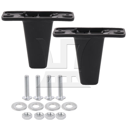 BQLZR 2 Pieces Luggage Bracket Side Feet Baggage Stud Foot Pad 2.95 Inch Z018 Black