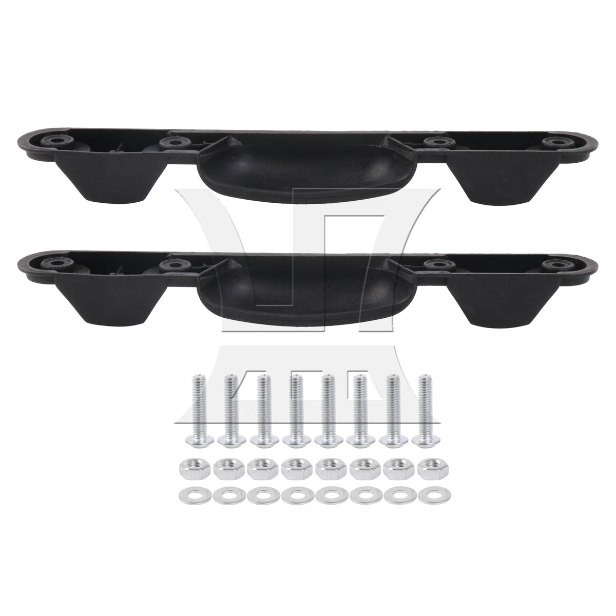 BQLZR 2 Pieces Black Luggage Feet Side Stand Replacement ZF-1 8.66" x 4.61" w/ Screw