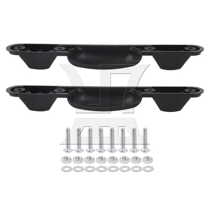 BQLZR 2 Pieces Black Luggage Feet Side Stand Replacement ZF-1 8.66" x 4.61" w/ Screw
