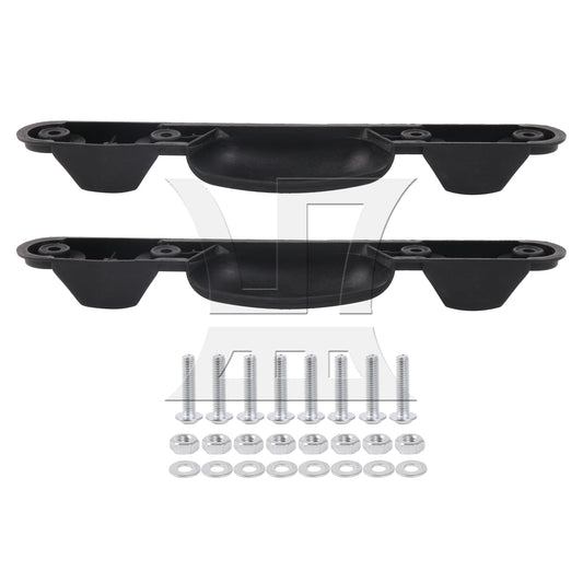 BQLZR 2 Pieces Black Luggage Feet Side Stand Replacement ZF-1 8.66" x 4.61" w/ Screw
