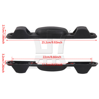 BQLZR 2 Pieces Black Luggage Feet Side Stand Replacement ZF-1 8.66" x 4.61" w/ Screw