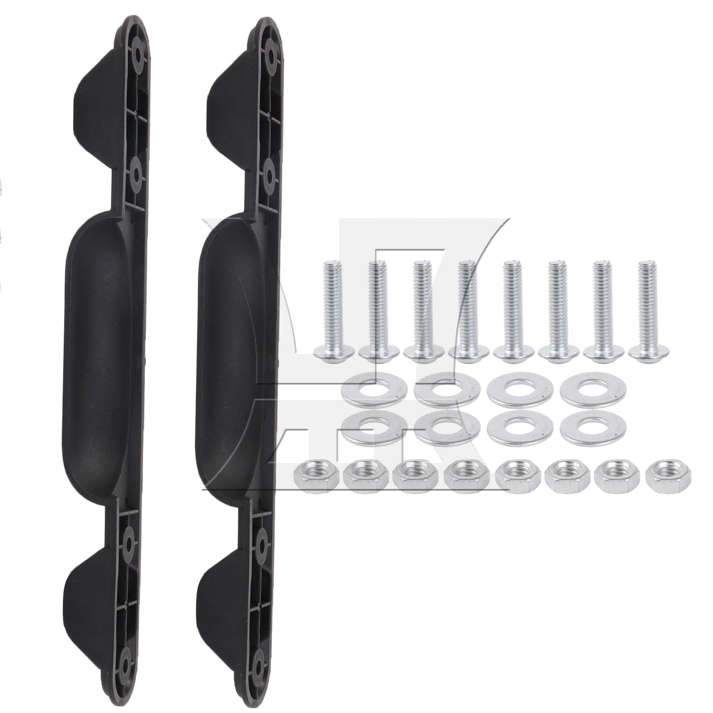 BQLZR 2 Pieces Plastic Stud Luggage Feet for Suitcase 9.76 x 5.91 Inch ZF-2 Black