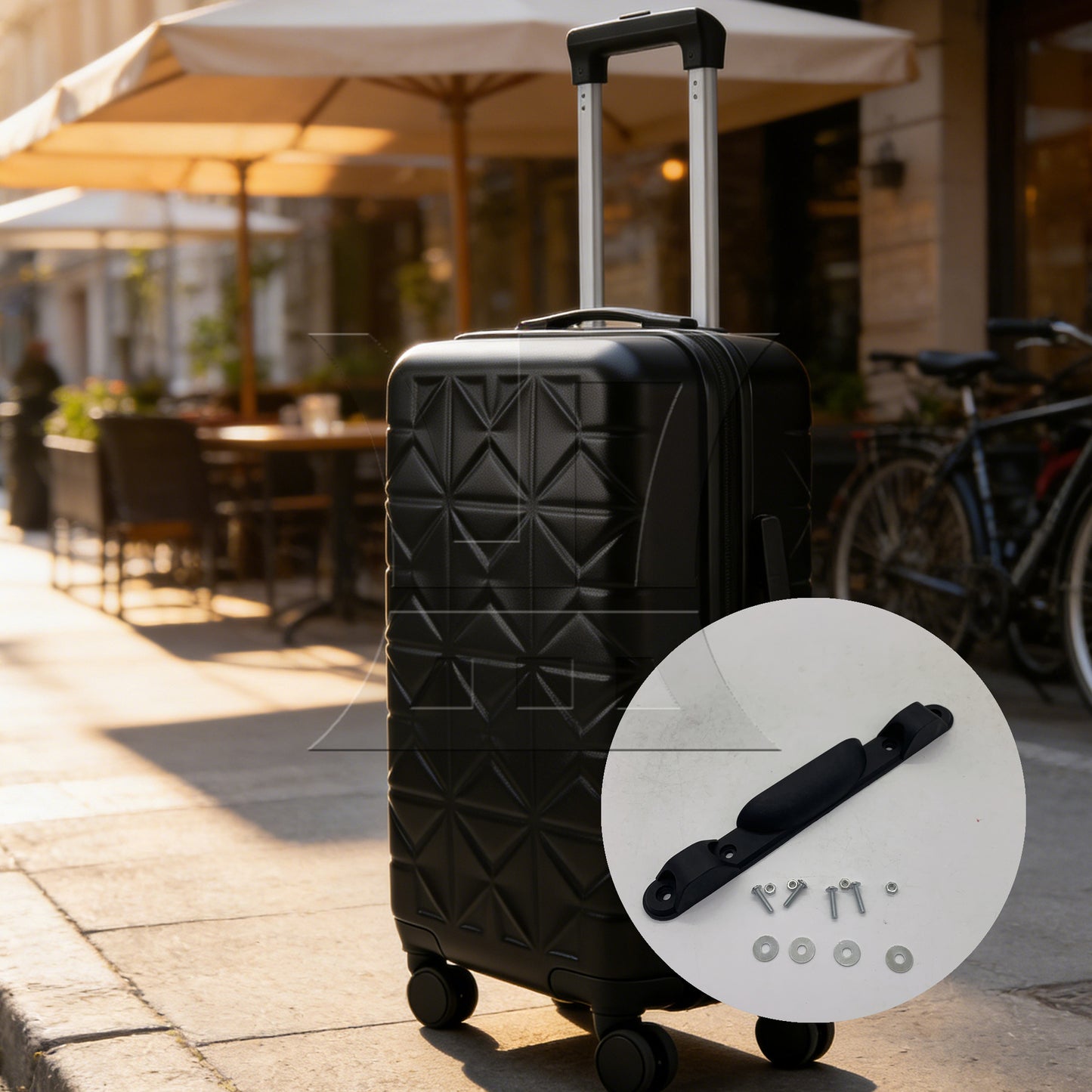 BQLZR 2 Pieces Plastic Stud Luggage Feet for Suitcase 9.76 x 5.91 Inch ZF-2 Black