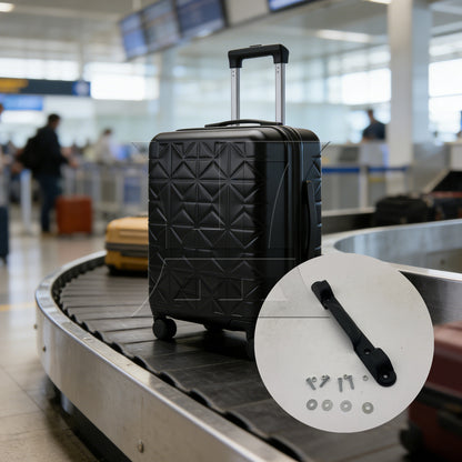 BQLZR 2 Pieces Plastic Stud Luggage Feet for Suitcase 9.76 x 5.91 Inch ZF-2 Black