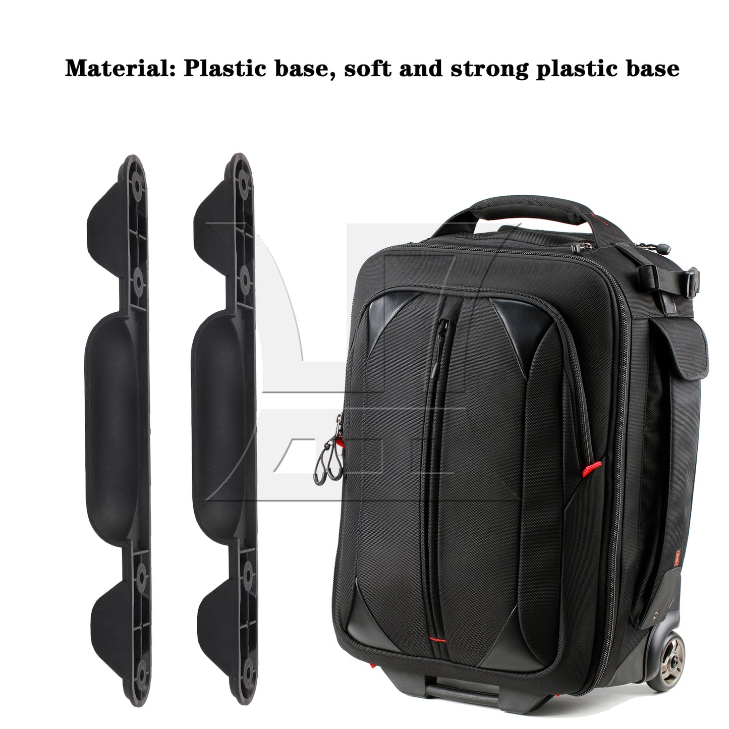 BQLZR 2 Pieces Plastic Stud Luggage Feet for Suitcase 9.76 x 5.91 Inch ZF-2 Black
