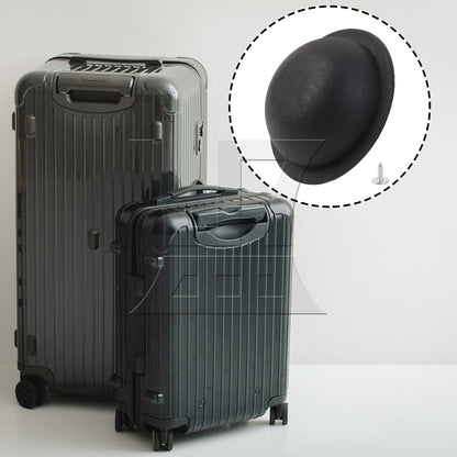 BQLZR Luggage Bracket Side Feet Pad 1.57 x 0.55 Inch Plastic Black Round with Screw