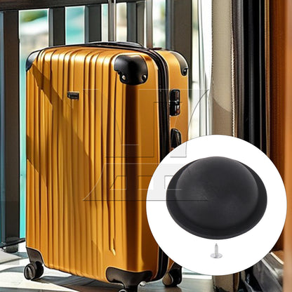 BQLZR Luggage Bracket Side Feet Pad 1.57 x 0.55 Inch Plastic Black Round with Screw