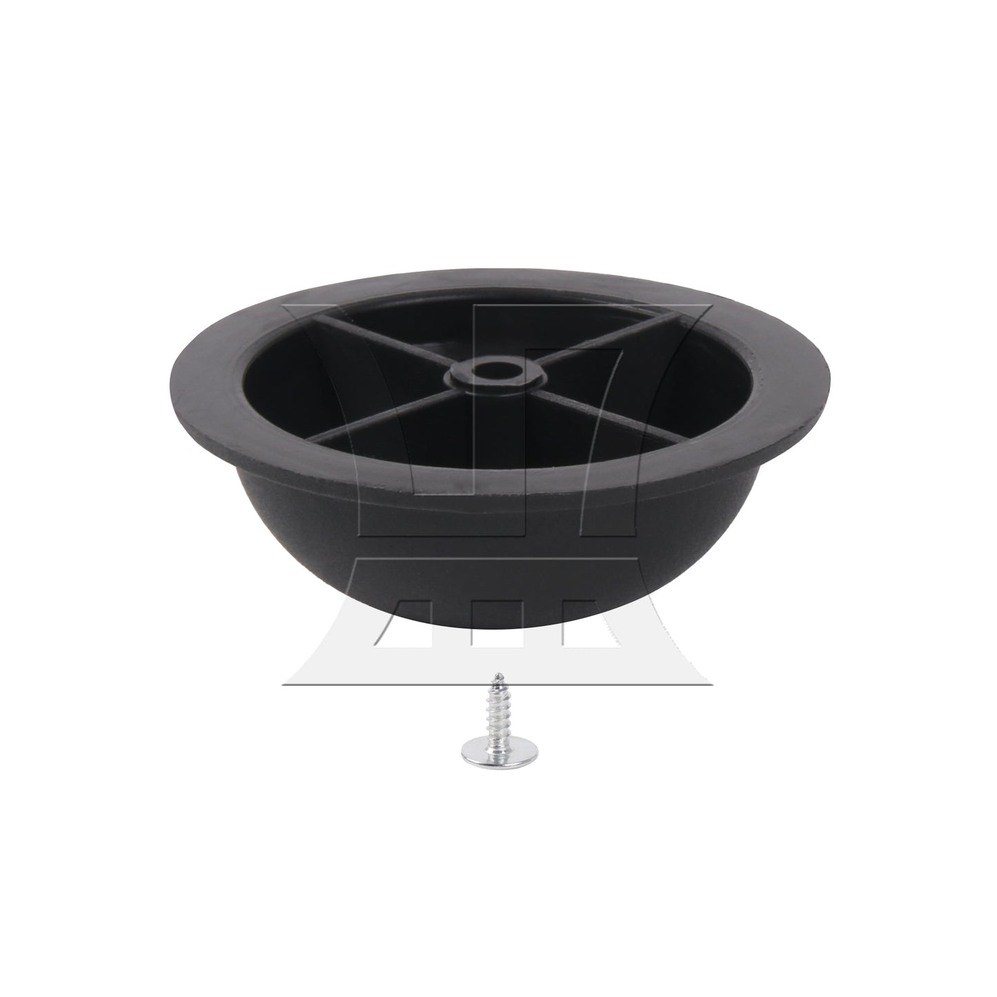 BQLZR Luggage Bracket Side Feet Pad 1.57 x 0.55 Inch Plastic Black Round with Screw