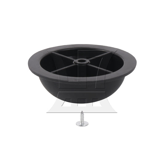 BQLZR Luggage Bracket Side Feet Pad 1.57 x 0.55 Inch Plastic Black Round with Screw