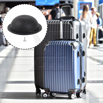 BQLZR Luggage Bracket Side Feet Pad 1.57 x 0.55 Inch Plastic Black Round with Screw