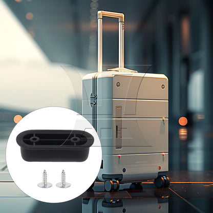 BQLZR Travel Luggage Suitcase Bracket Side Stud Feet 1.14" Hole Spacing Black D Type