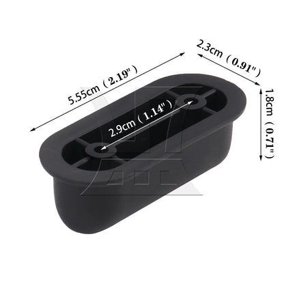 BQLZR Travel Luggage Suitcase Bracket Side Stud Feet 1.14" Hole Spacing Black D Type