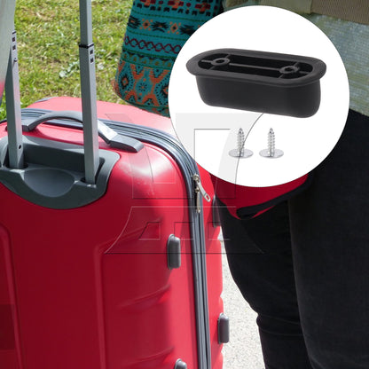 BQLZR Travel Luggage Suitcase Bracket Side Stud Feet 1.14" Hole Spacing Black D Type