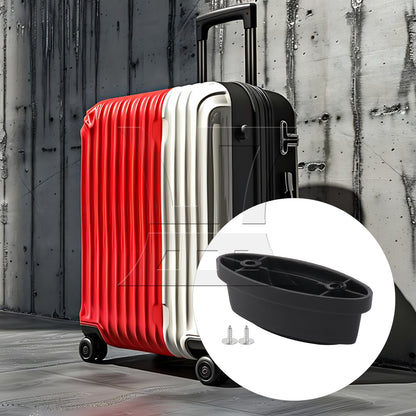 BQLZR Plastic Luggage Feet for Suitcase Stand 1.18 Inch Hole Spacing Black E Type