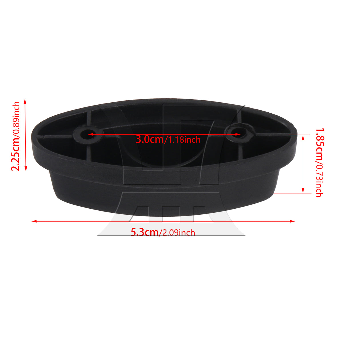 BQLZR Plastic Luggage Feet for Suitcase Stand 1.18 Inch Hole Spacing Black E Type