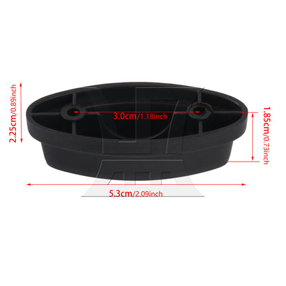 BQLZR Plastic Luggage Feet for Suitcase Stand 1.18 Inch Hole Spacing Black E Type