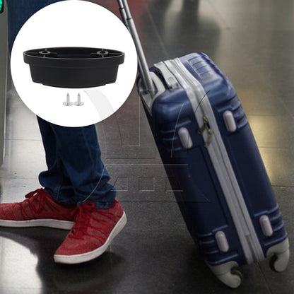 BQLZR Plastic Luggage Feet for Suitcase Stand 1.18 Inch Hole Spacing Black E Type