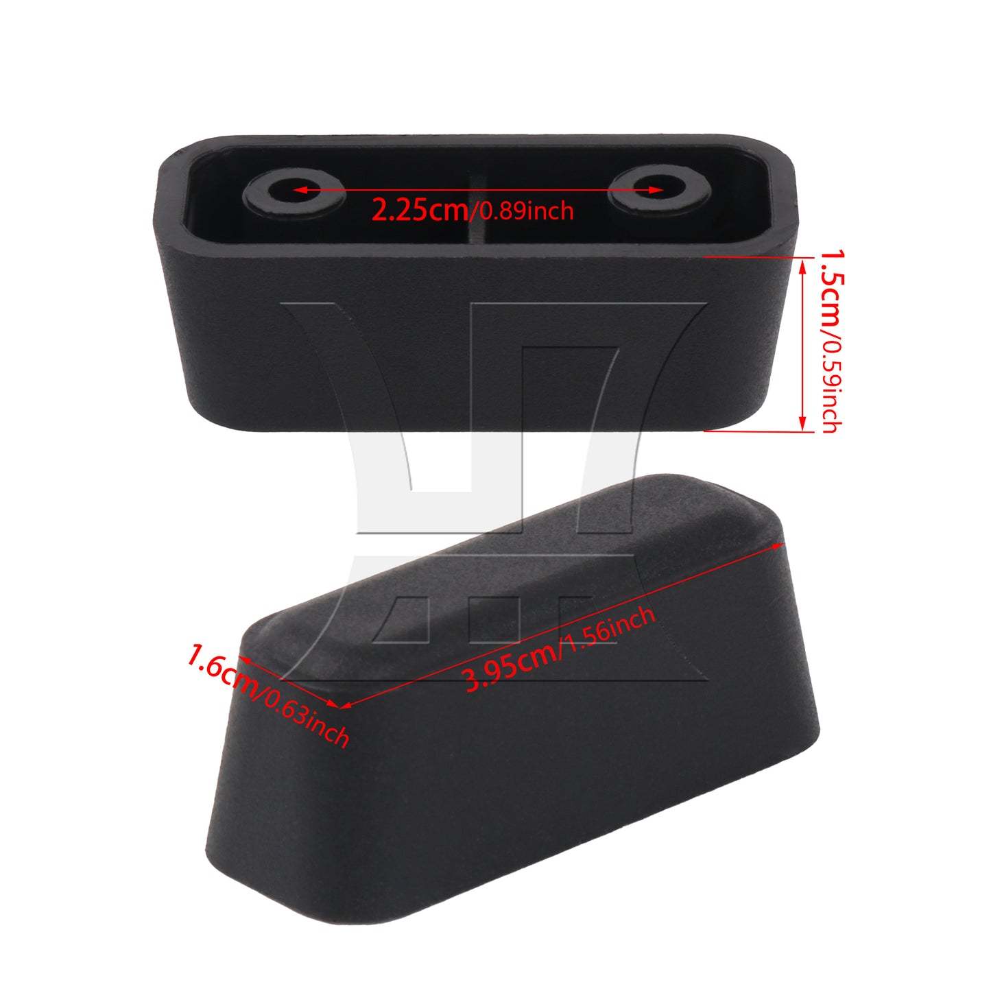 BQLZR Travel Luggage Bracket Side Stud Feet Pad 0.89 Inch Hole F Type with Screws