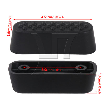 BQLZR Travel Luggage Suitcase Bracket Side Stud Feet 1.18 Inch Hole Spacing Black