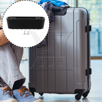 BQLZR Travel Luggage Suitcase Bracket Side Stud Feet 1.18 Inch Hole Spacing Black