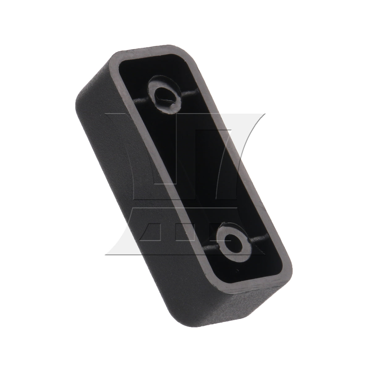 BQLZR Black Plastic Luggage Bracket Side Stud Foot Pad Part 0.93 Inch Hole Spacing