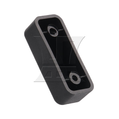 BQLZR Black Plastic Luggage Bracket Side Stud Foot Pad Part 0.93 Inch Hole Spacing