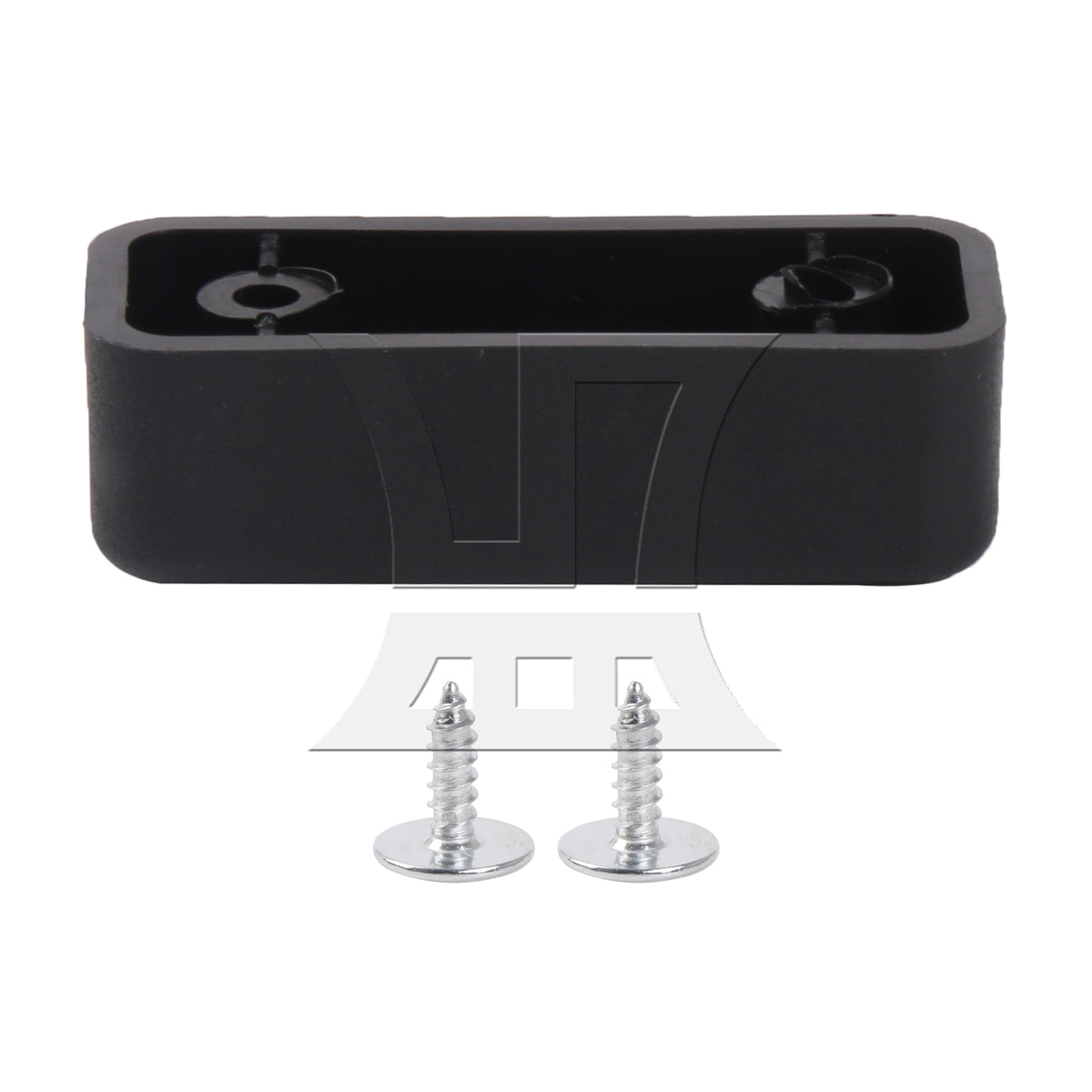 BQLZR Black Plastic Luggage Bracket Side Stud Foot Pad Part 0.93 Inch Hole Spacing