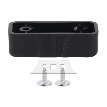 BQLZR Black Plastic Luggage Bracket Side Stud Foot Pad Part 0.93 Inch Hole Spacing