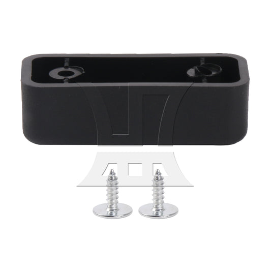 BQLZR Black Plastic Luggage Bracket Side Stud Foot Pad Part 0.93 Inch Hole Spacing