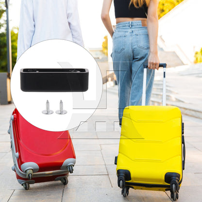 BQLZR Black Plastic Luggage Bracket Side Stud Foot Pad Part 0.93 Inch Hole Spacing
