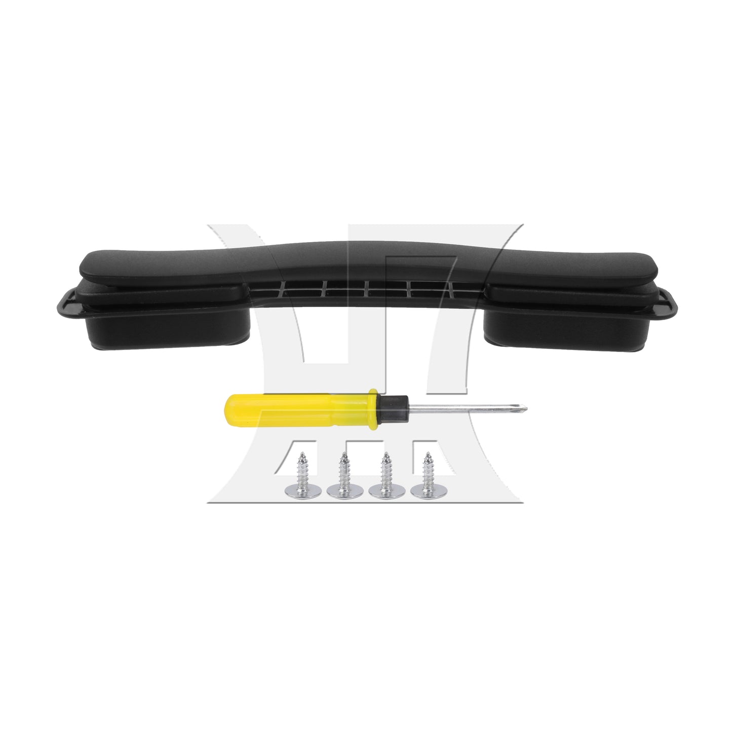 BQLZR Black Suitcase Luggage Handle Plastic Pull Grip 200 mm Length B128 w/ Screws