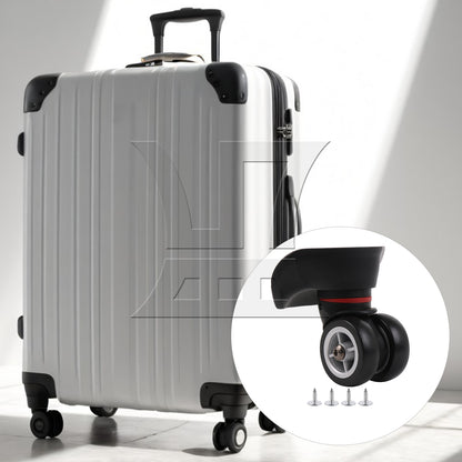 BQLZR Black Luggage Wheel Replacement Roller 3.94" Height W042 Left w/ Screws Set