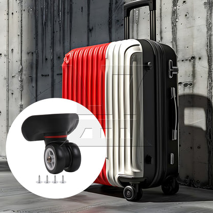 BQLZR Black Luggage Wheel Replacement Roller 3.94" Height W042 Left w/ Screws Set