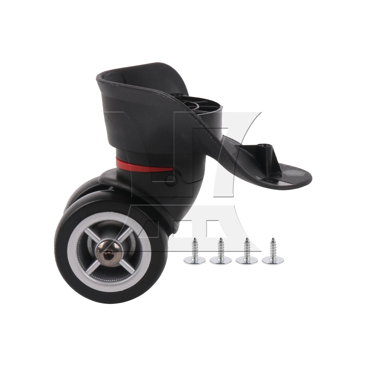 BQLZR Black Luggage Wheel Replacement Roller 3.94" Height W042 Left w/ Screws Set