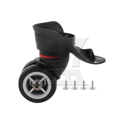 BQLZR Black Luggage Wheel Replacement Roller 3.94" Height W042 Left w/ Screws Set