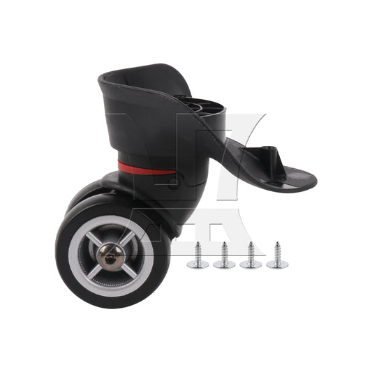 BQLZR Black Luggage Wheel Replacement Roller 3.94" Height W042 Left w/ Screws Set