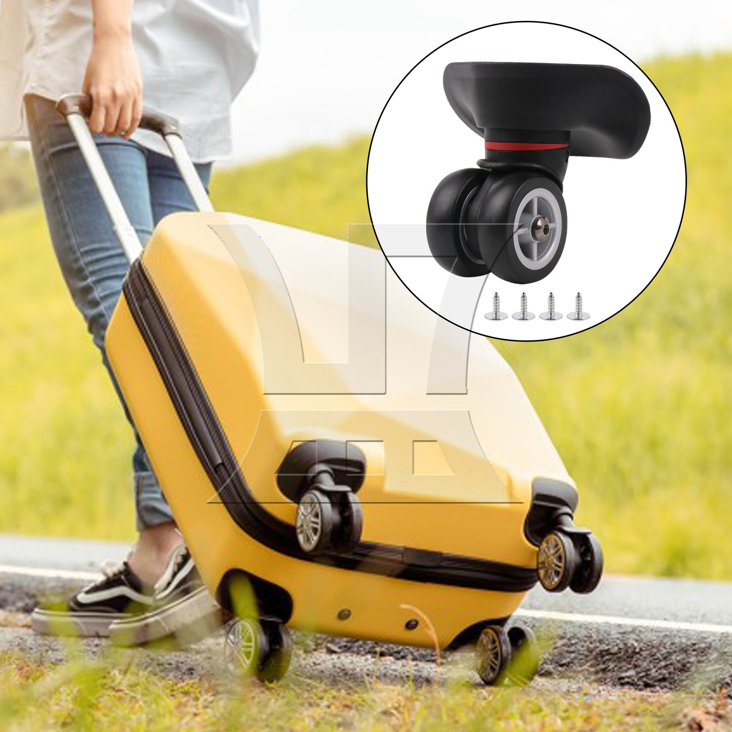BQLZR Luggage Wheel Suitcase Caster Roller for Repair Part 3.94 Inch W042 Right Set