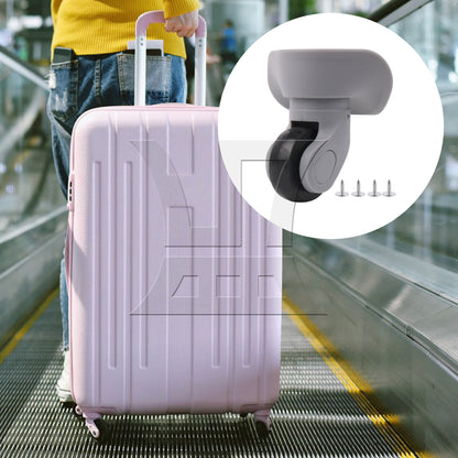 BQLZR Grey Plastic Wheel Caster for Luggage 3.62" Height W041 Left with Screws Set