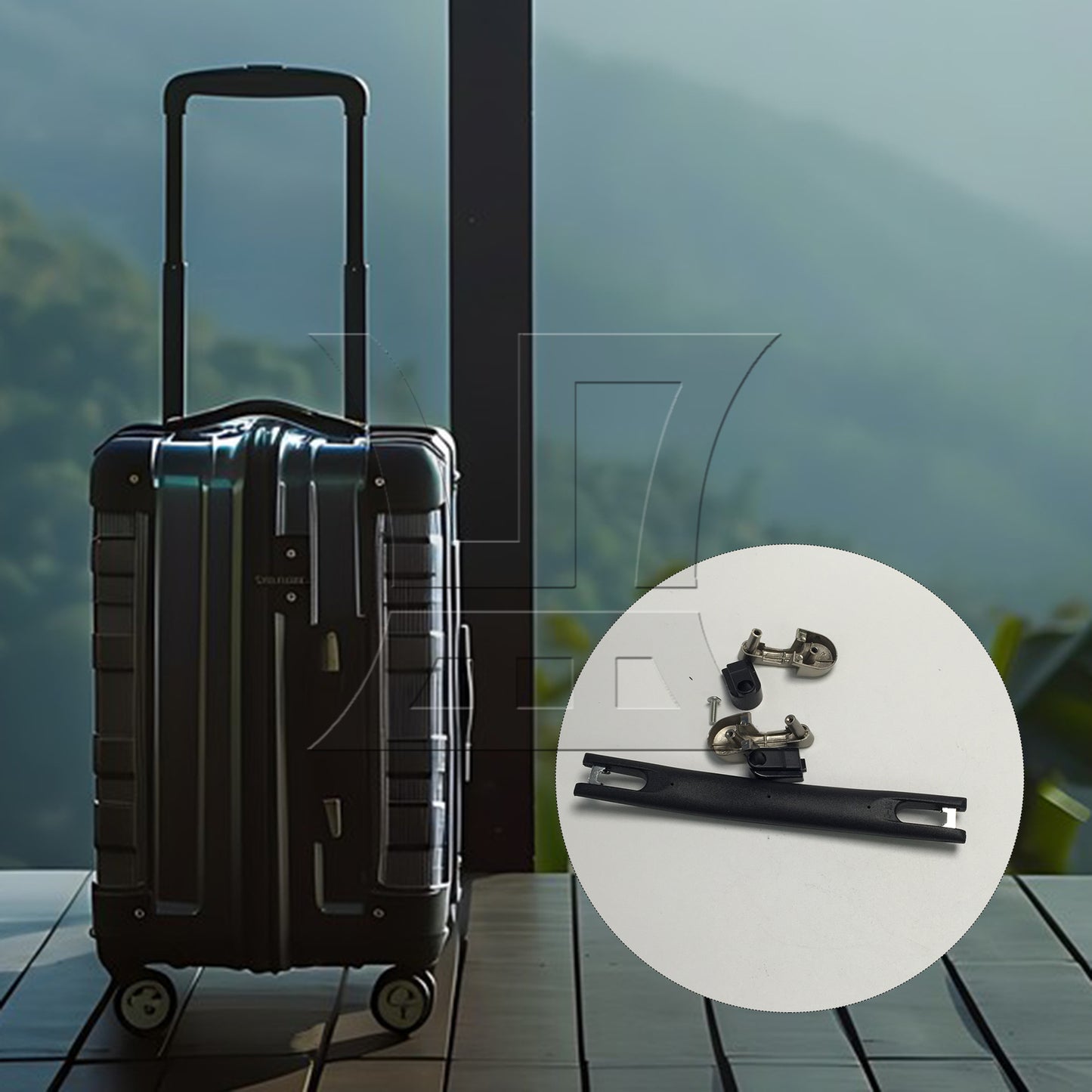 BQLZR 1pc Suitcase Handle 20cm 115B Series B005 Black for Suitcase Handles Luggage Handles