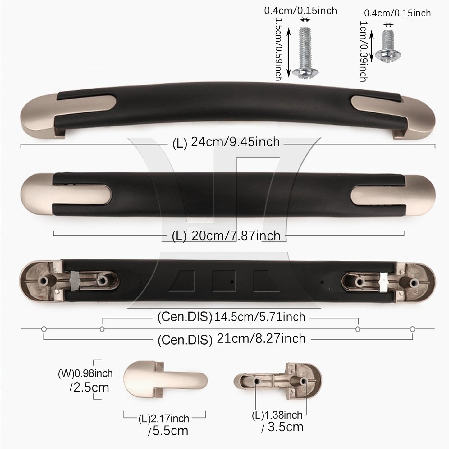 BQLZR 1pc Suitcase Handle 20cm 115B Series B005 Black for Suitcase Handles Luggage Handles
