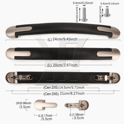 BQLZR 1pc Suitcase Handle 20cm 115B Series B005 Black for Suitcase Handles Luggage Handles
